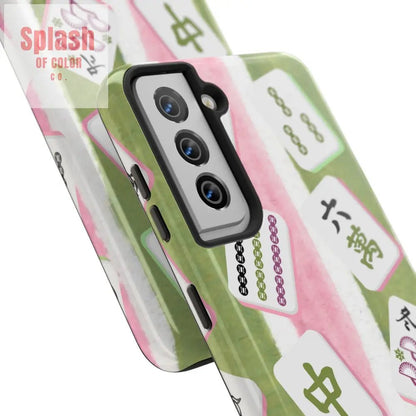 Stylish Mahjong Phone Case, Durable Mobile Cover for Gamers, Unique Gifts for Game Lovers, Fun Accessory for Phone Protection - Splash of Color co.