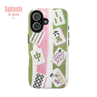 Stylish Mahjong Phone Case, Durable Mobile Cover for Gamers, Unique Gifts for Game Lovers, Fun Accessory for Phone Protection - Splash of Color co.