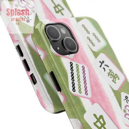 Stylish Mahjong Phone Case, Durable Mobile Cover for Gamers, Unique Gifts for Game Lovers, Fun Accessory for Phone Protection - Splash of Color co.