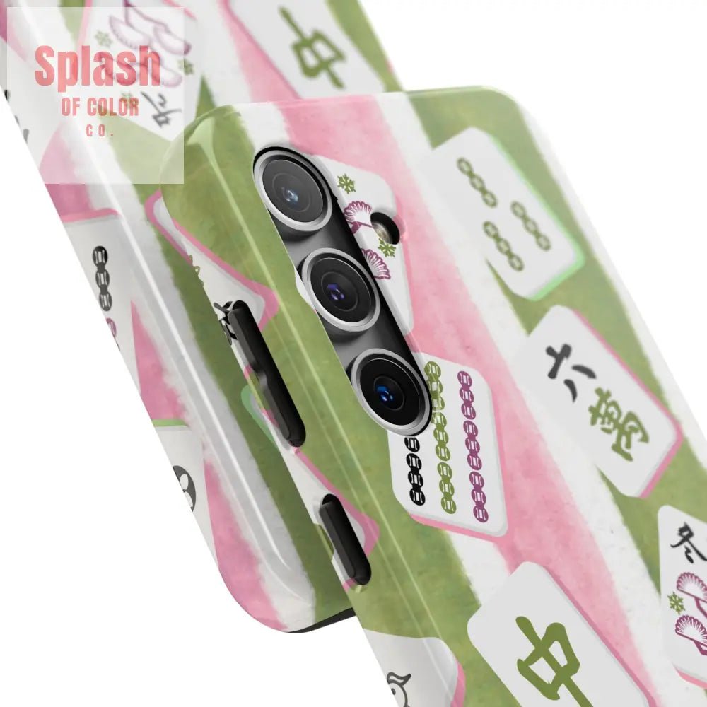 Stylish Mahjong Phone Case, Durable Mobile Cover for Gamers, Unique Gifts for Game Lovers, Fun Accessory for Phone Protection - Splash of Color co.
