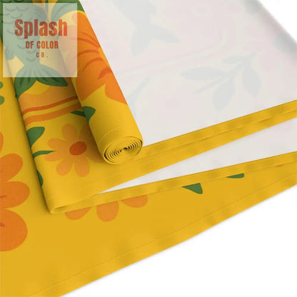 Summer Sardine Table Runner Cheerful Tinned Fish Floral Table Runner | Nautical Bright Summer Decor