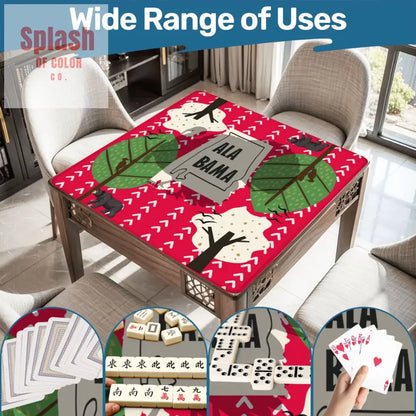 Sweet Home Alabama State Pride Mahjong Mat Crimson Red Scaninavian Style Mahj Mat - Daily Accessories