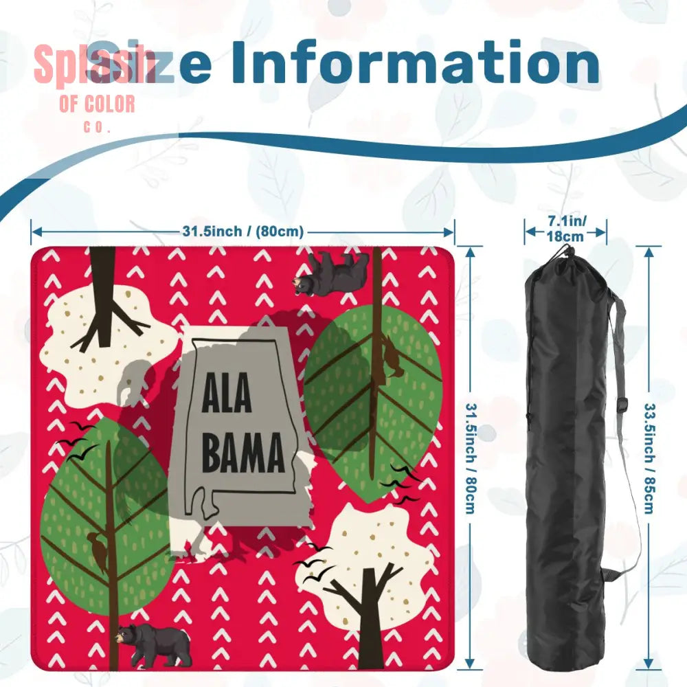 Sweet Home Alabama State Pride Mahjong Mat Crimson Red Scaninavian Style Mahj Mat - Daily Accessories