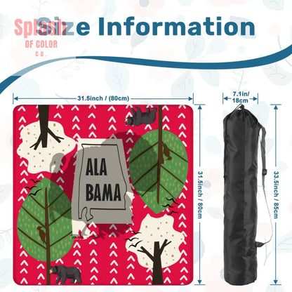 Sweet Home Alabama State Pride Mahjong Mat Crimson Red Scaninavian Style Mahj Mat - Daily Accessories
