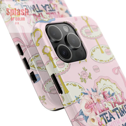 Tea Time Mahjong Phone Case - Stylish Tough Phone Case for Gamers, Tea Lovers, Unique Gift, Protection, Fun Design - Splash of Color co.