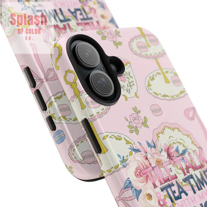Tea Time Mahjong Phone Case - Stylish Tough Phone Case for Gamers, Tea Lovers, Unique Gift, Protection, Fun Design - Splash of Color co.