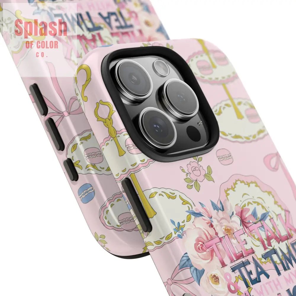 Tea Time Mahjong Phone Case Stylish Tough Phone Case for Gamers Tea Lovers Unique Gift Protection Fun Design Phone Case