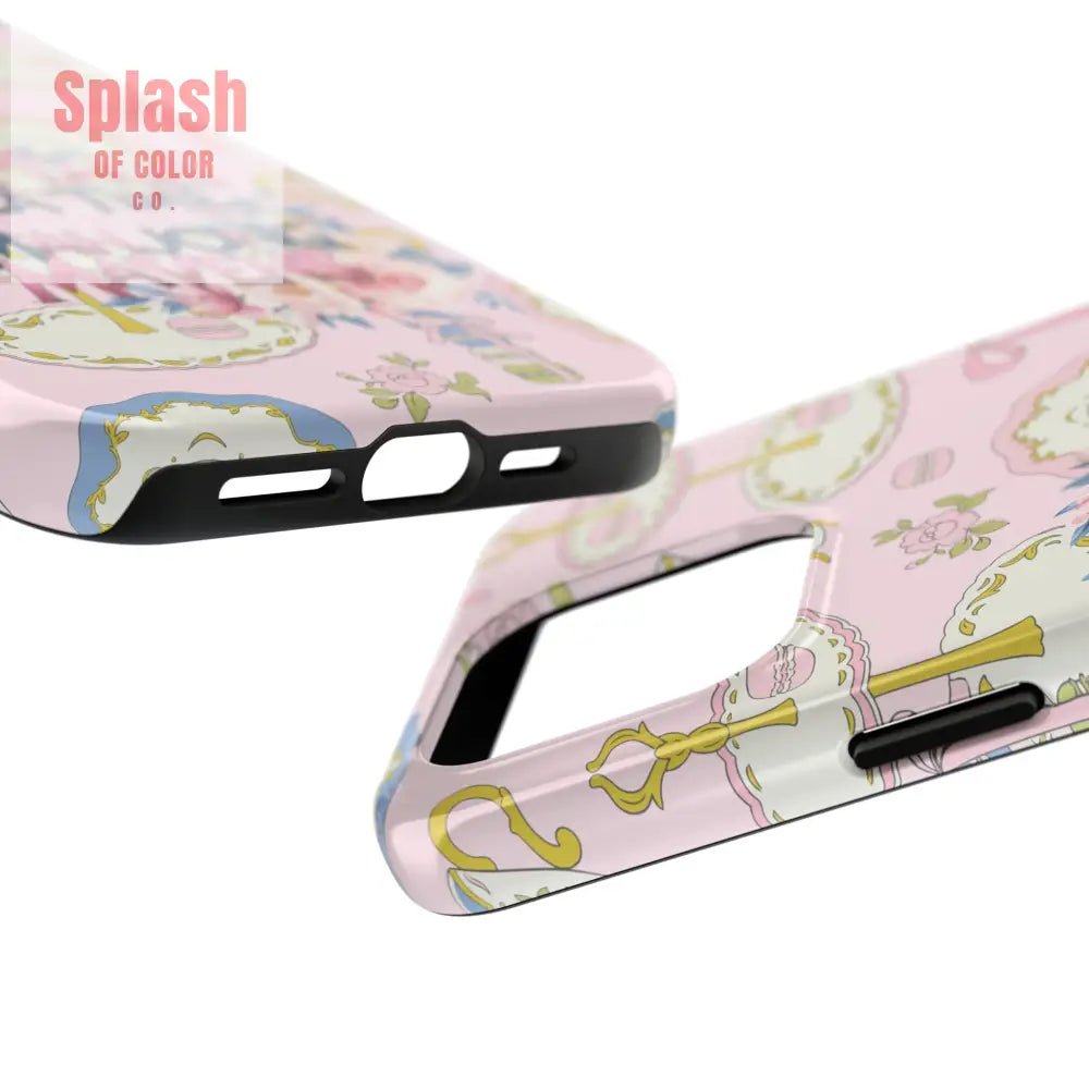 Tea Time Mahjong Phone Case - Stylish Tough Phone Case for Gamers, Tea Lovers, Unique Gift, Protection, Fun Design - Splash of Color co.