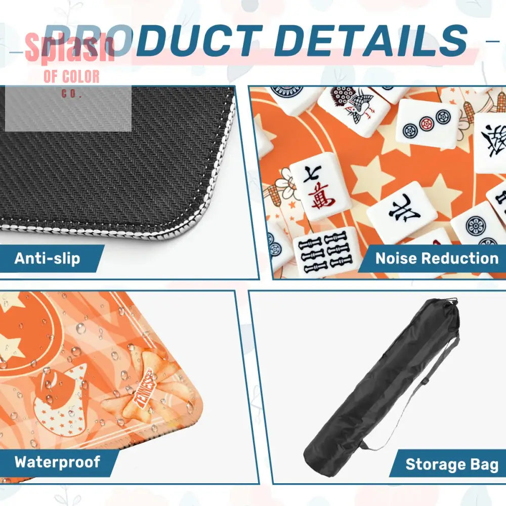 Tennessee Orange Country Cowboy Hat And Boots State Pride Mahjong Mat - Daily Accessories