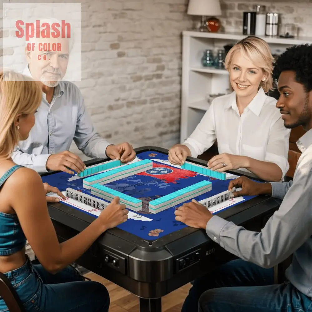 Tennessee State Pride Mahjong Mat Red White And Blue And All Things Tennessee - Daily Accessories