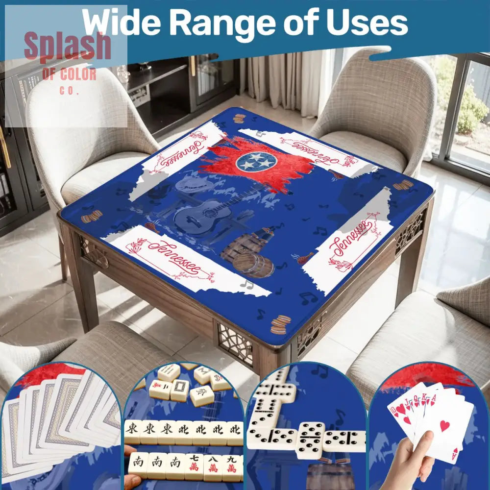 Tennessee State Pride Mahjong Mat Red White And Blue And All Things Tennessee - Daily Accessories