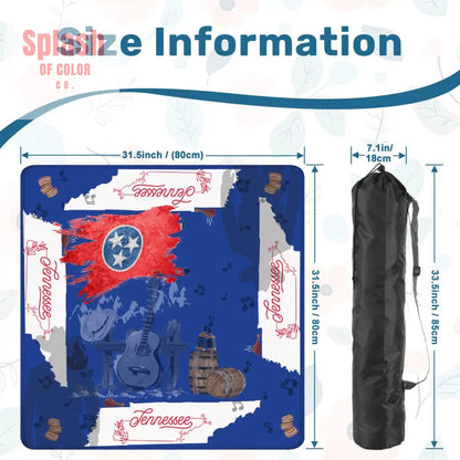 Tennessee State Pride Mahjong Mat Red White And Blue And All Things Tennessee - Daily Accessories