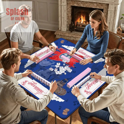 Tennessee State Pride Mahjong Mat Red White And Blue And All Things Tennessee - Daily Accessories