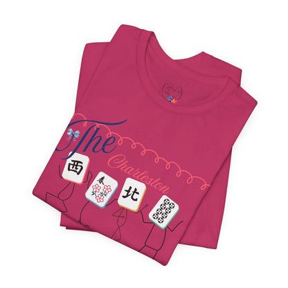 The Charleston Shirt Mahjong Tee Whimsical Graphic T-Shirt Dancing Tiles Mahj Mom Game Lover Mahj Group Gift Shirt