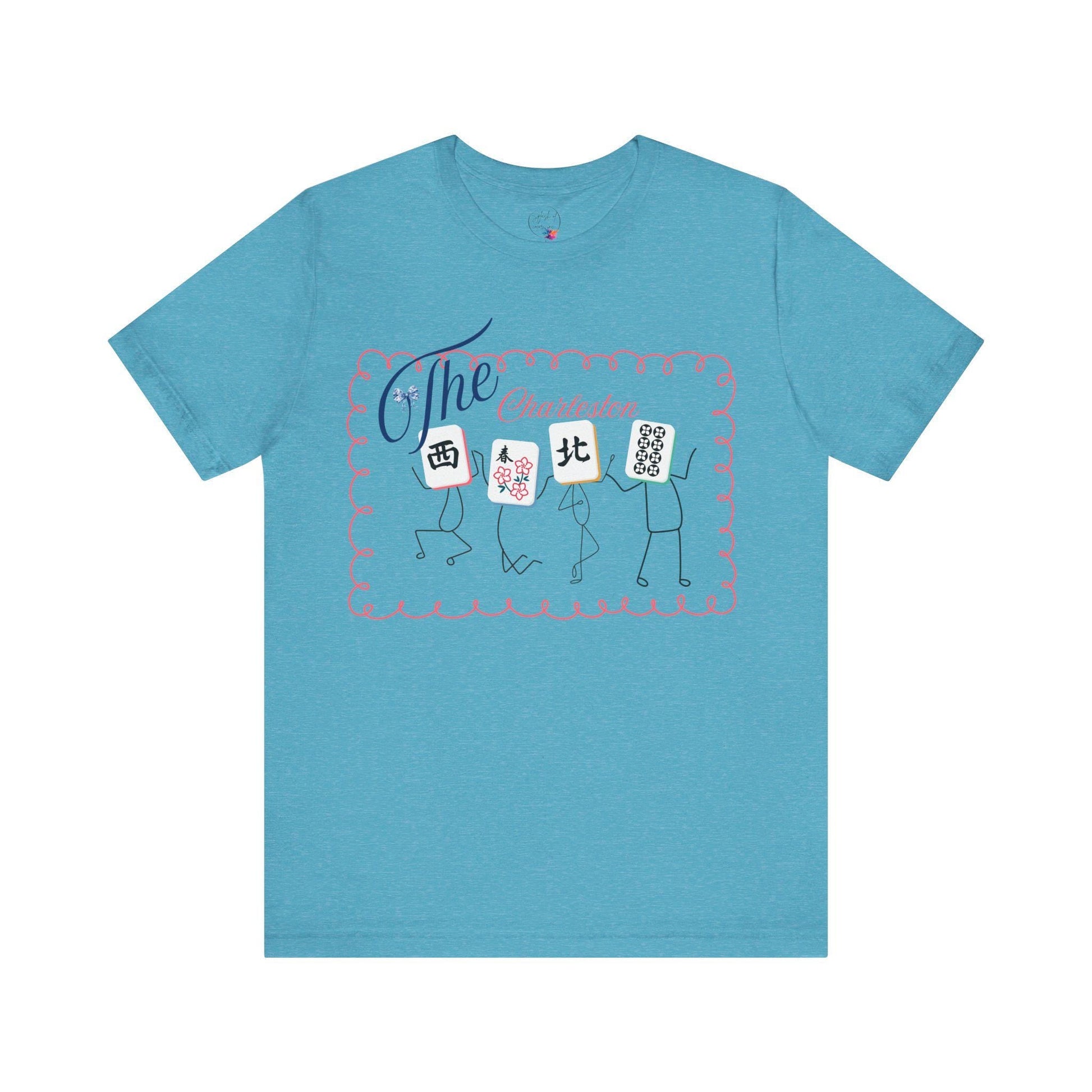 The Charleston Shirt Mahjong Tee Whimsical Graphic T-Shirt Dancing Tiles Mahj Mom Game Lover Mahj Group Gift Shirt