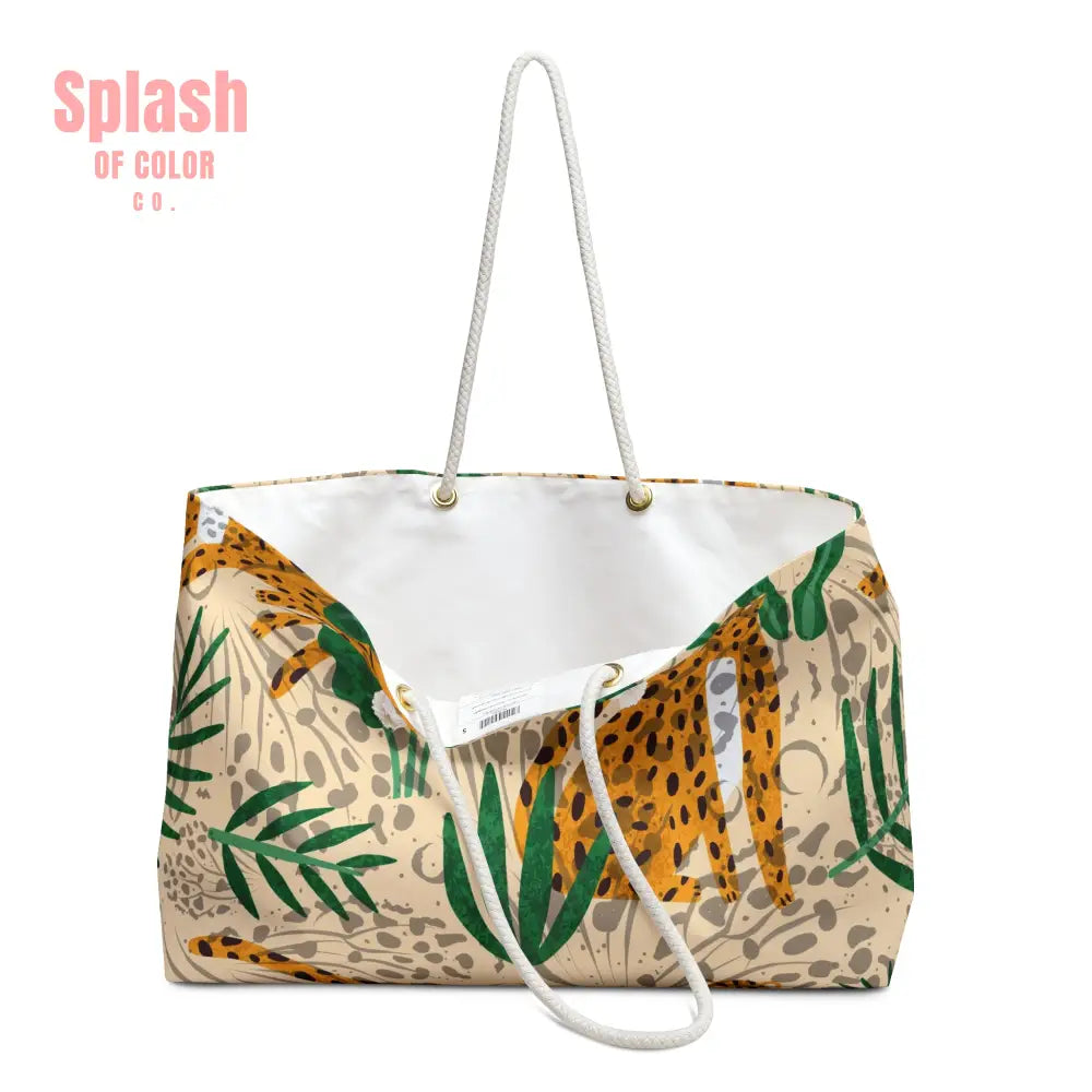 The Tigeress Quintessential Animal Print Modern Mahjong Tile Tote Bag Mahj Accessory Bag - 24’’ × 13’’ - Bags