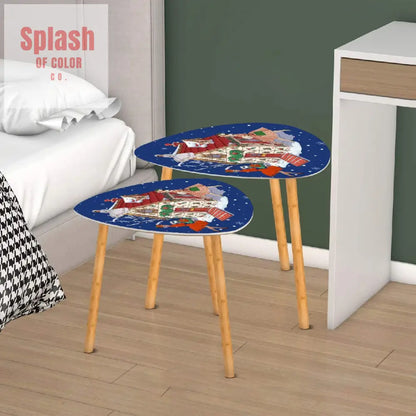 Triangle Coffee Table Set of 2 (Made in USA) One Size Home Accessories