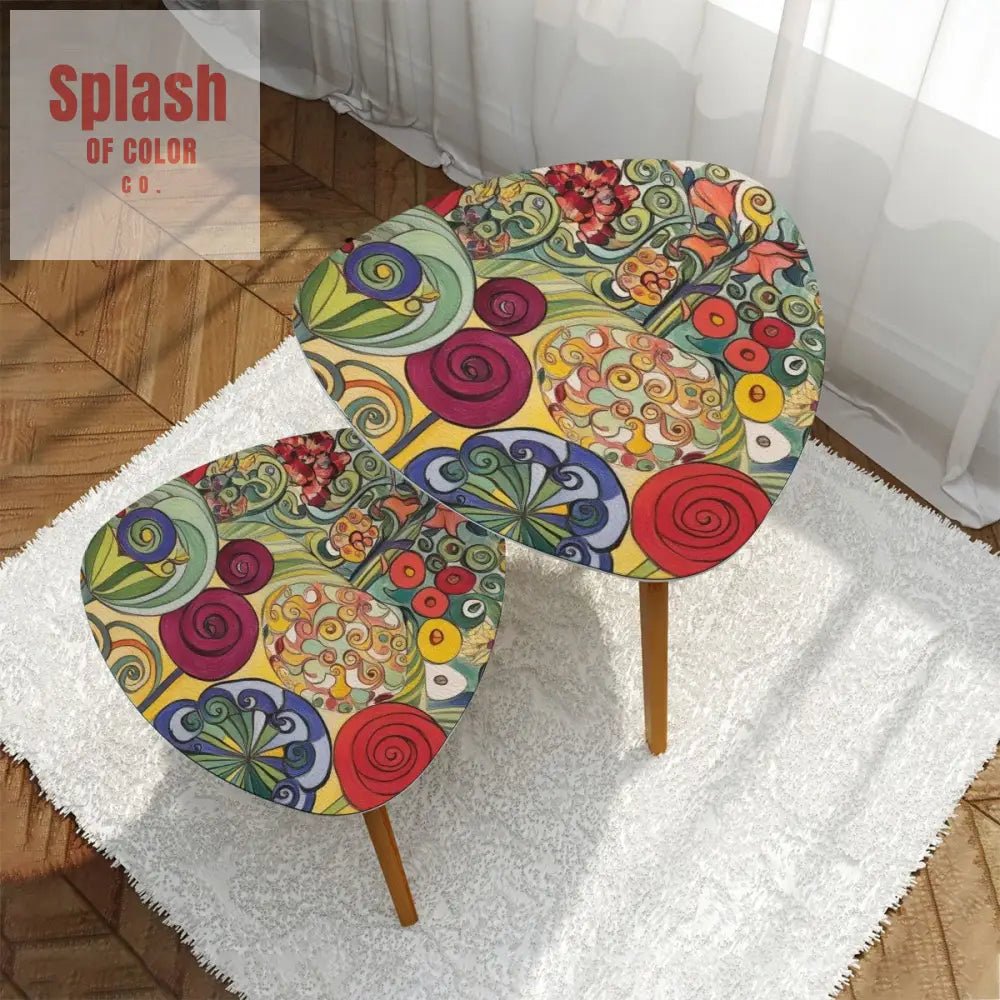 Triangle Coffee Table Set of 2 (Made in USA) One Size Home Accessories