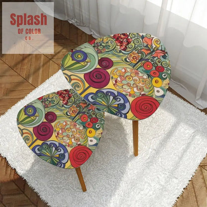 Triangle Coffee Table Set of 2 (Made in USA) One Size Home Accessories