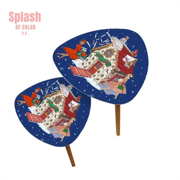 Mahjong Christmas Tables, Mahj Tile House And Whimsical Vintage Gals - Splash of Color co.