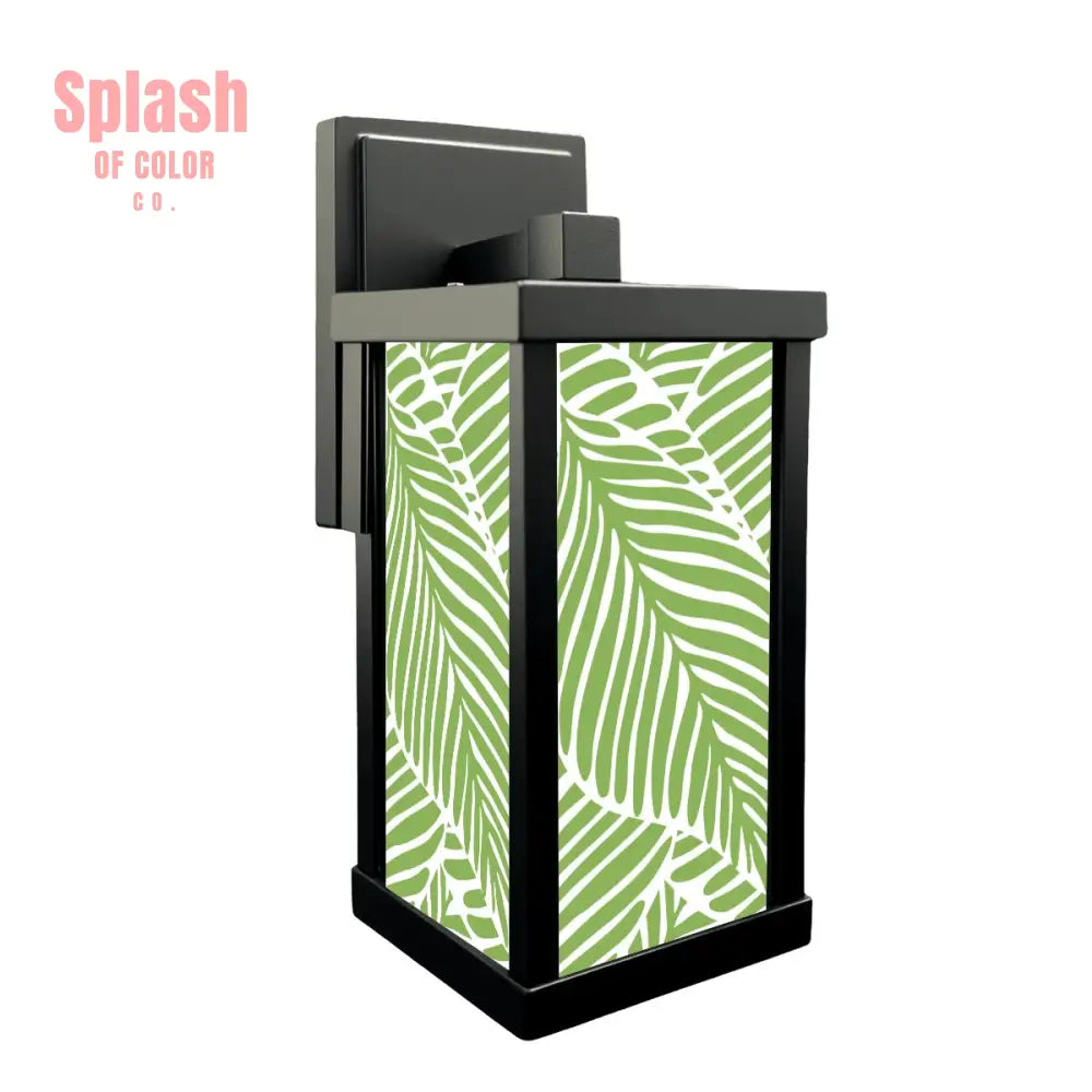 Tropical Paradise Green Asian Zen Garden Patio Wall Light Sconce - One Size - Wall Lighting