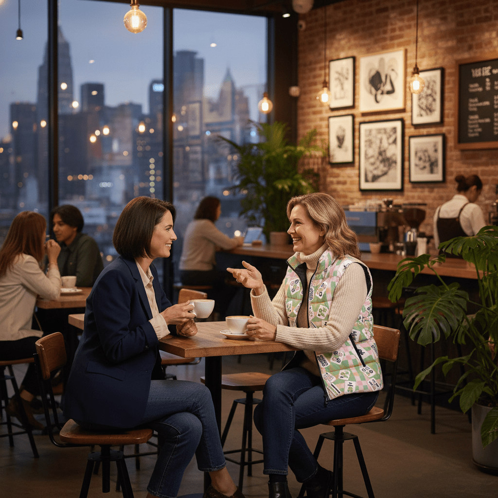 Preppy Pastel Plaid Mahjong Puffer Vest - Splash of Color Co.
