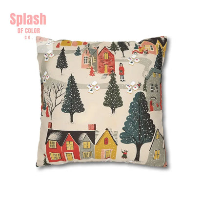 Whimsical Mahjong Christmas Cozy Holiday Accent Pillow Cover Home Decor
