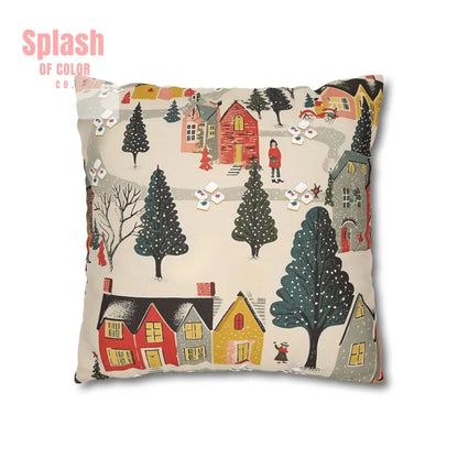 Whimsical Mahjong Christmas Cozy Holiday Accent Pillow Cover Home Decor