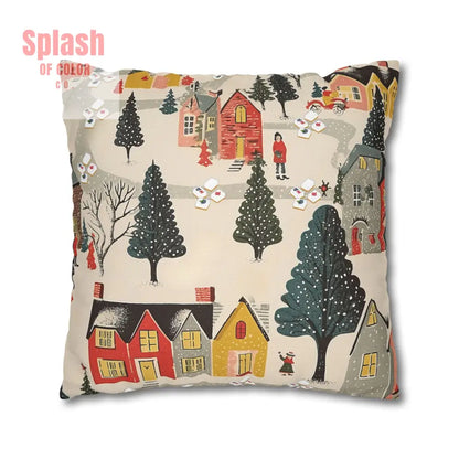 Whimsical Mahjong Christmas Cozy Holiday Accent Pillow Cover Home Decor