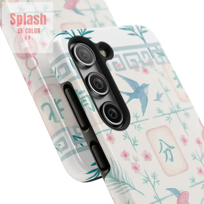 Whimsical Mahjong Tile Pastel Preppy Tough Phone Cases with Vibrant Oriental Designs Mahj Lover Gift Phone Case