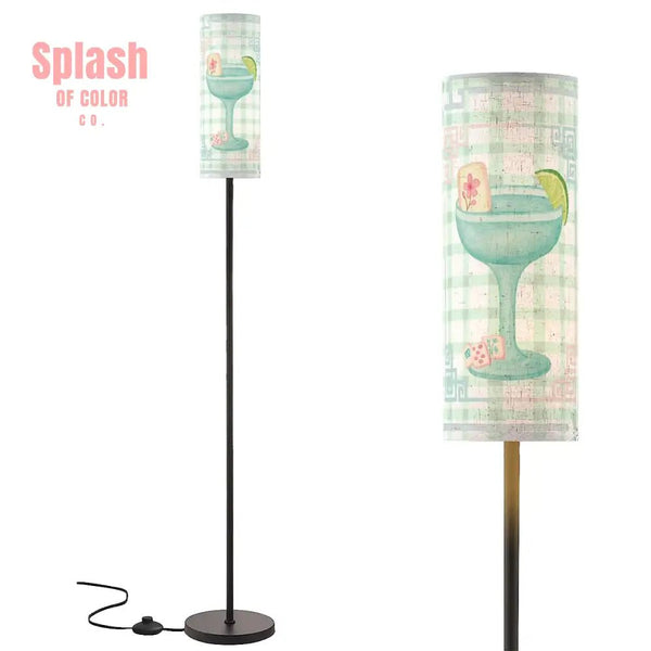 Whimsical Watercolor Mahjong Lover Reading Nook Modern Floor Lamp One Size Floor Lamps