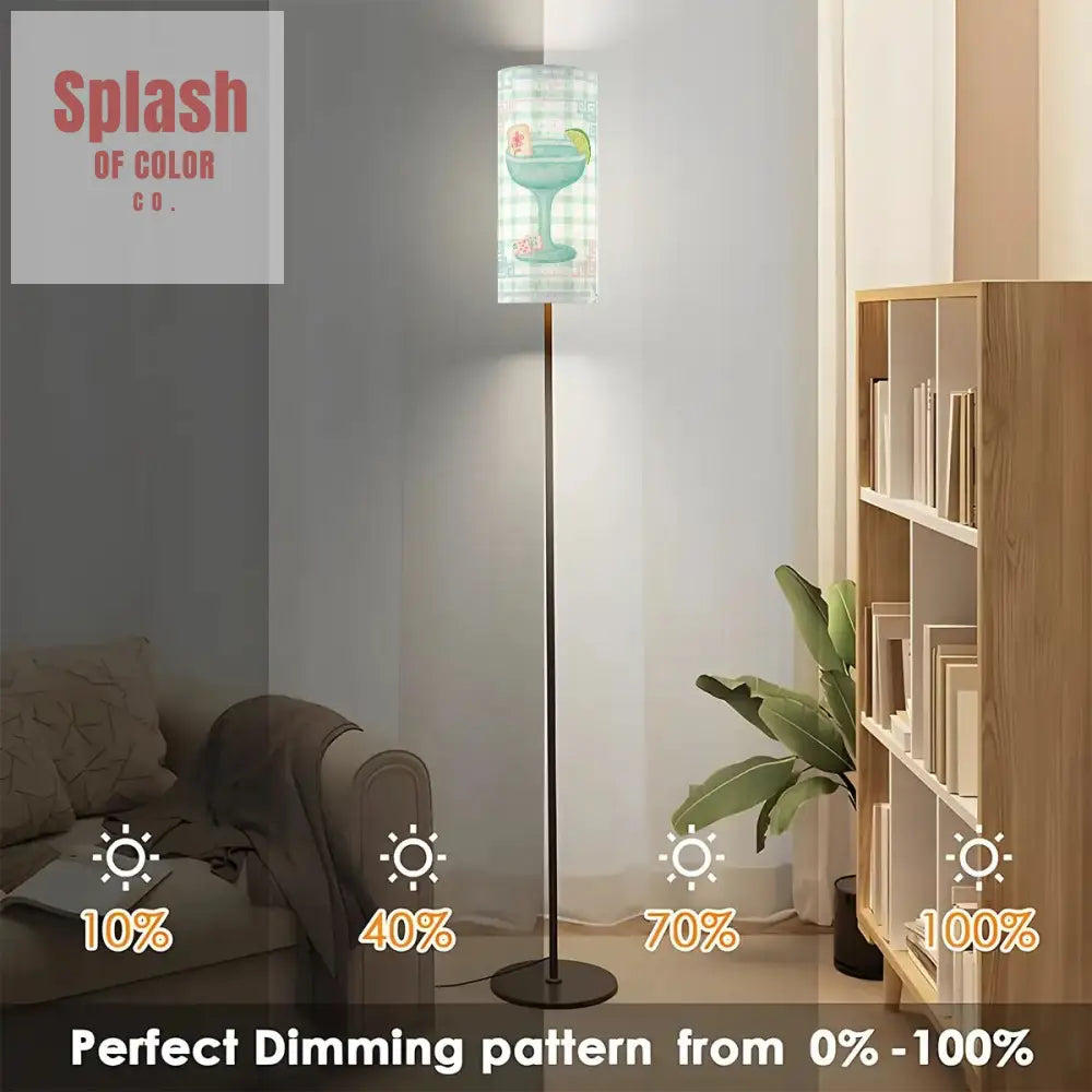 Whimsical Watercolor Mahjong Lover Reading Nook Modern Floor Lamp One Size Floor Lamps