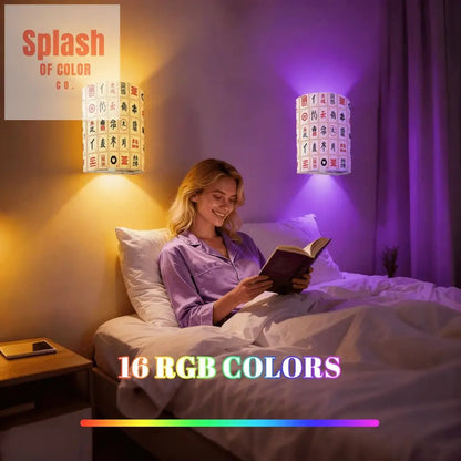 Mahjong Wireless Wall Lighting Whimsical Designed Battery Operated - Splash of Color co.