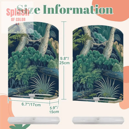 Chinoiserie Asian Zen Garden Blue Green Pagoda Wireless Wall Lighting - Splash of Color co.