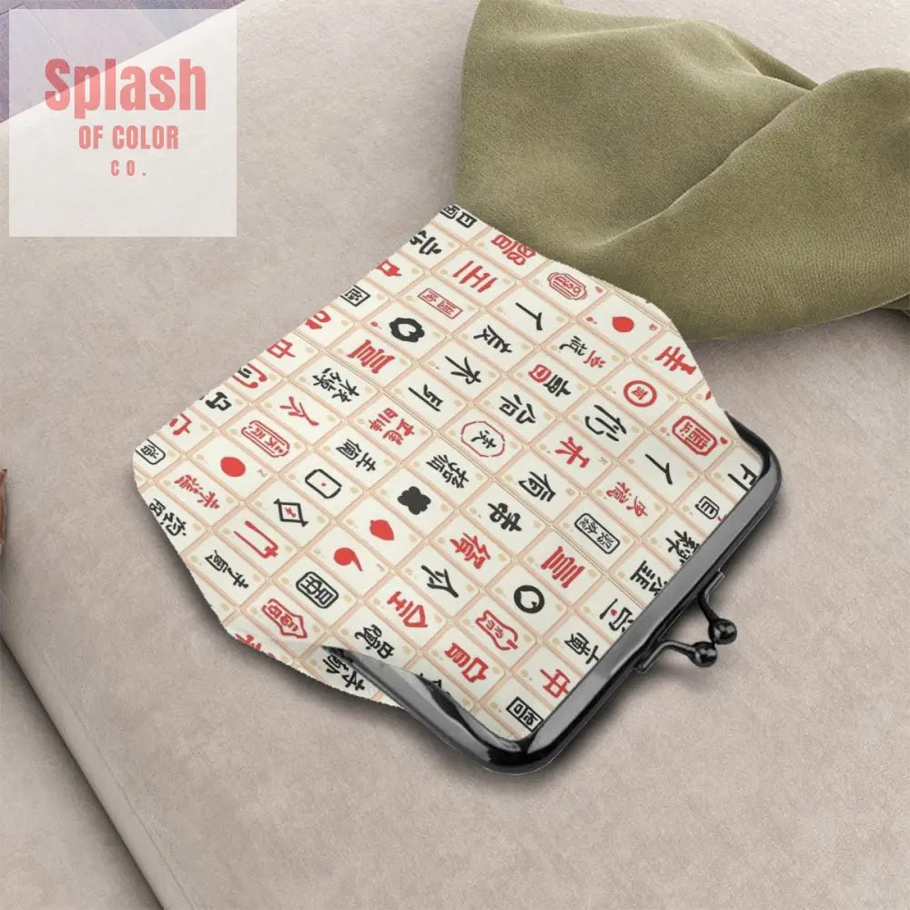 Mahjong Coin Kiss Lock Change Purse Designed in Mahjong Tiles - Splash of Color co.