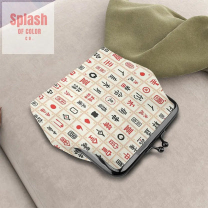 Mahjong Coin Kiss Lock Change Purse Designed in Mahjong Tiles - Splash of Color co.