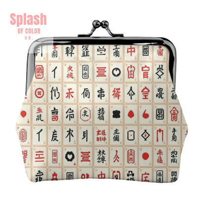 Mahjong Coin Kiss Lock Change Purse Designed in Mahjong Tiles - Splash of Color co.