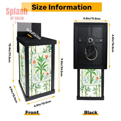 Zen Garden Green Bamboo Floral Bamboo Tree Asian Garden Patio Wall Light Sconce - One Size - Wall Lighting